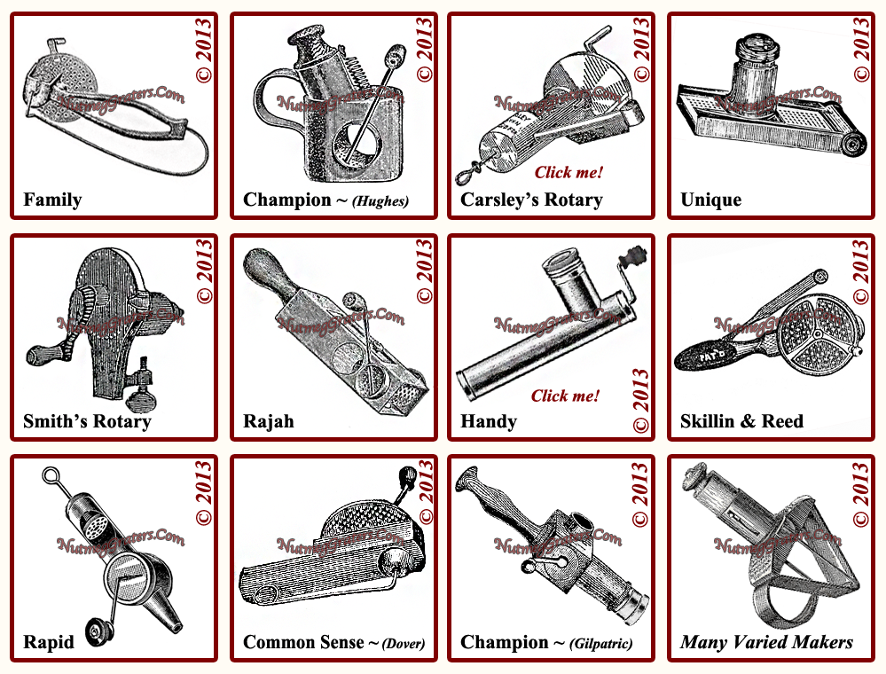 12 findable mechanical nutmeg grates